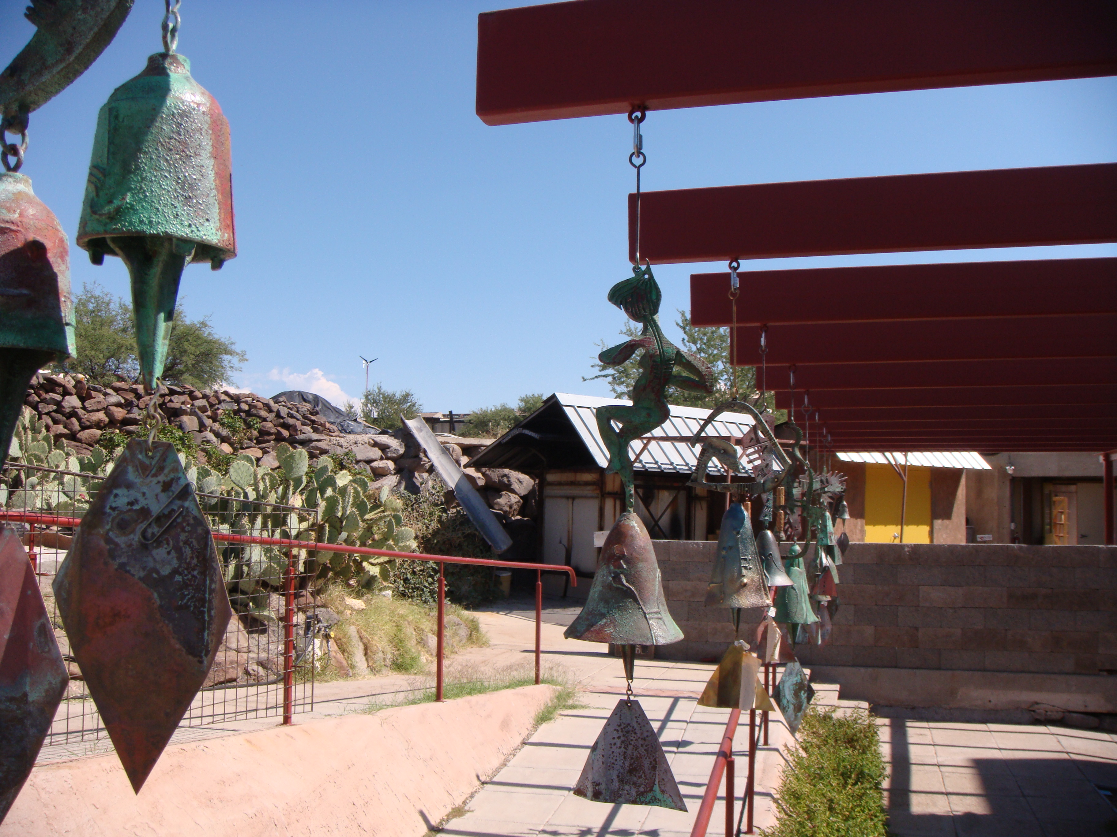 Soleri bells in Arcosanti. Sales of the bells support a large portion of the community’s operation. Credit: theregeneration on Flickr